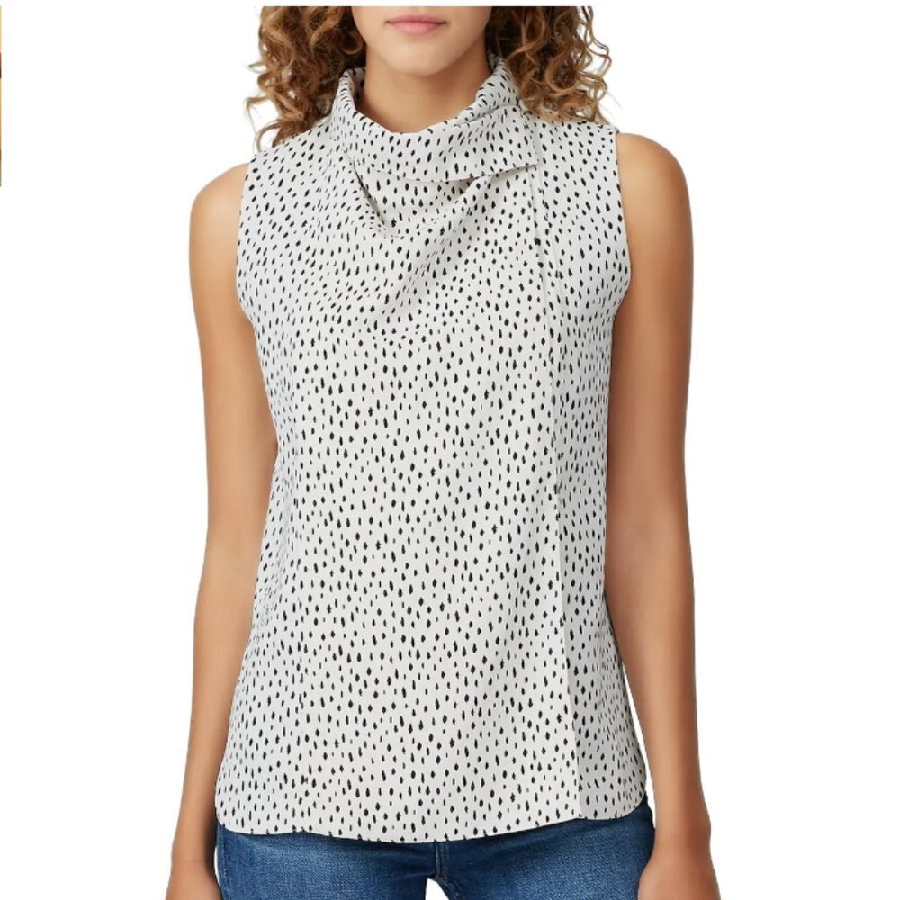 Adam Lippes Printed Cowl Neck Shell Top size 12 - Picture 2 of 9